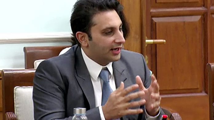 FIle photo of Serum Institute chief Adar Poonawalla in New Delhi on 23 October, 2021 | ANI