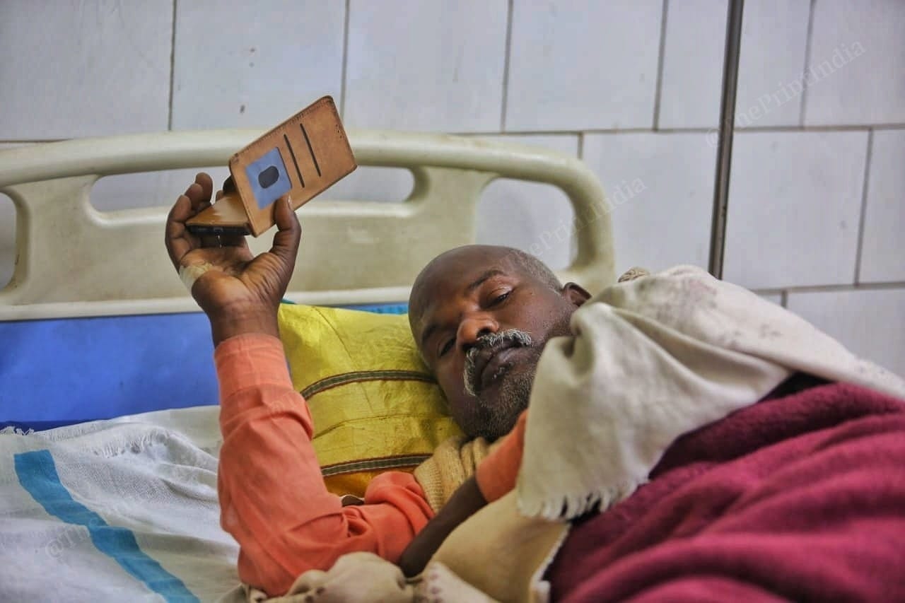 Akhilesh Ram, a victim of the hooch tragedy, at Sadar Hospital, Chhapra | Praveen Jain | ThePrint