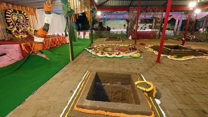 Yagashala set up in Delhi for KCR's Nava Chandi Yagnam | Courtesy: Telangana CMO