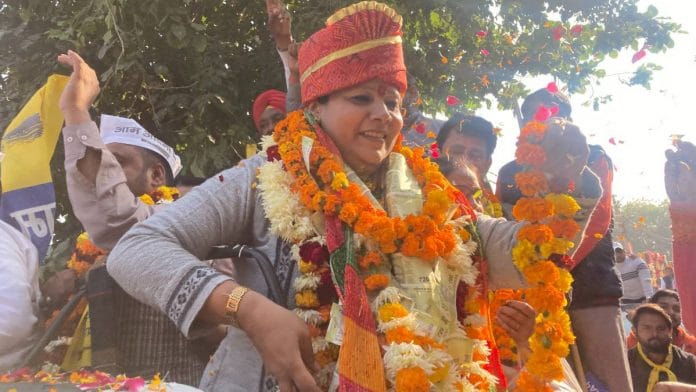 Bobby Kinnar, the AAP candidate who became the first transwoman to win a seat in the MDC | Photo: Vandana Menon | ThePrint