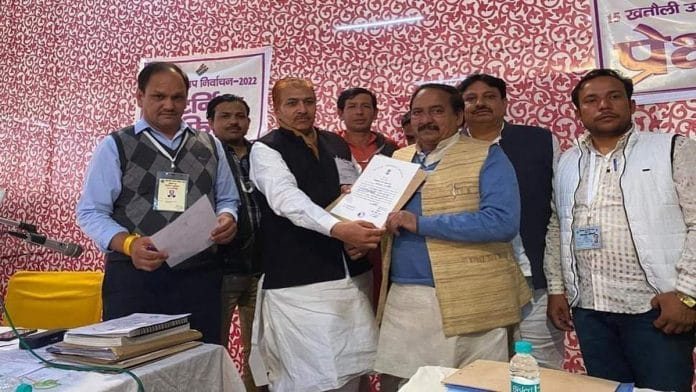 SP-RLD candidate Madan Bhaiya, who has won from the Khatauli seat | Twitter/@madanbhaiya_