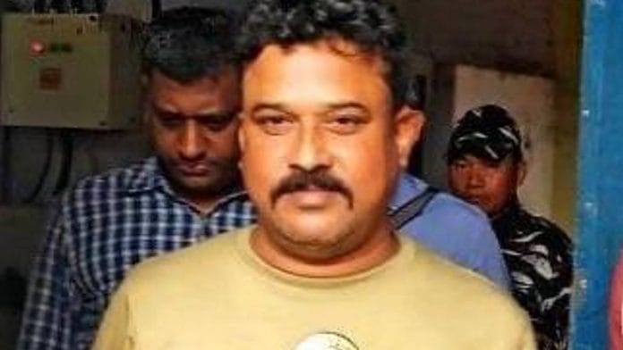 Lalan Sheikh at the Rampurhat sub-divisional court last week | By special arrangement