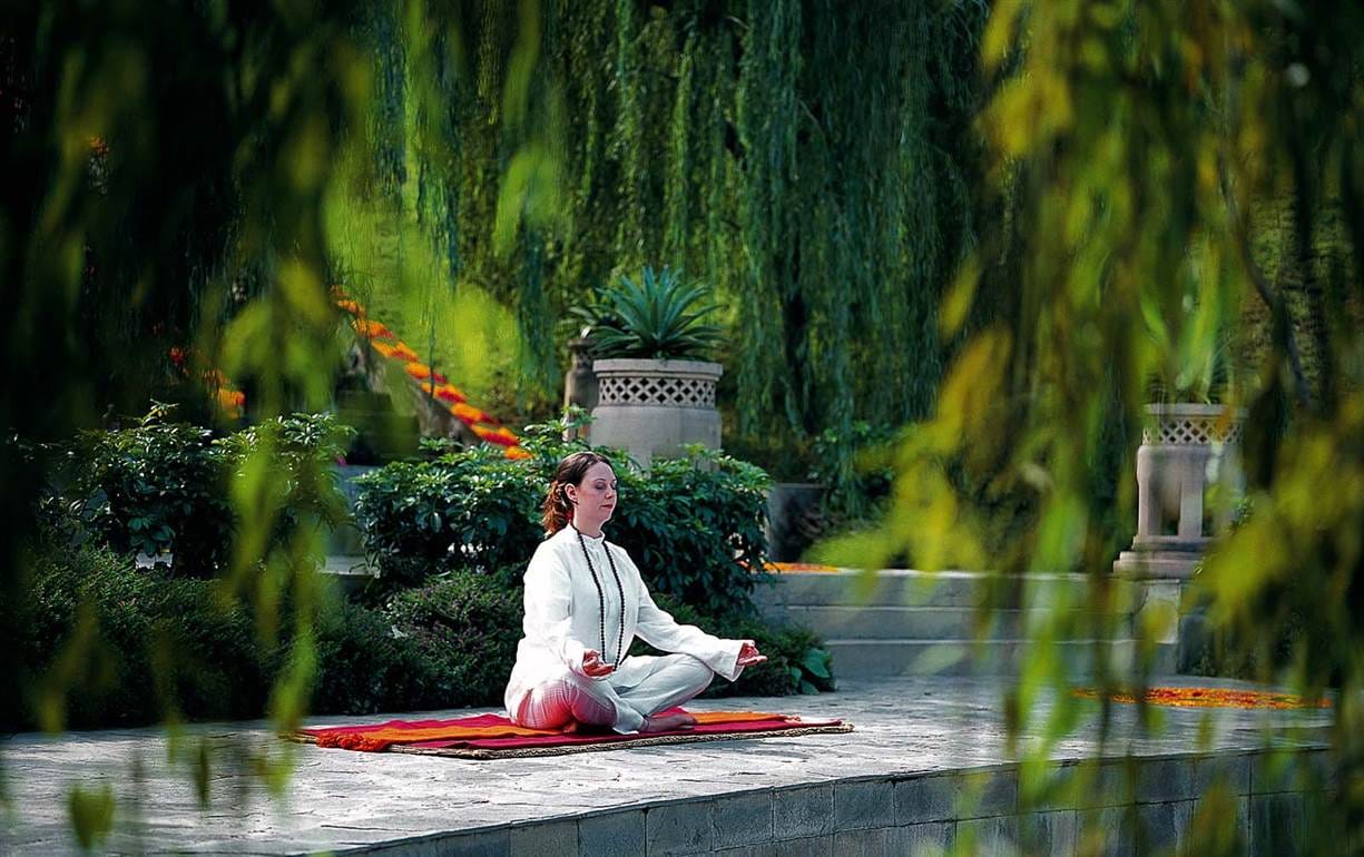Morning yoga at Ananda, Uttarakhand | Credit: Ananda in the Himalayas