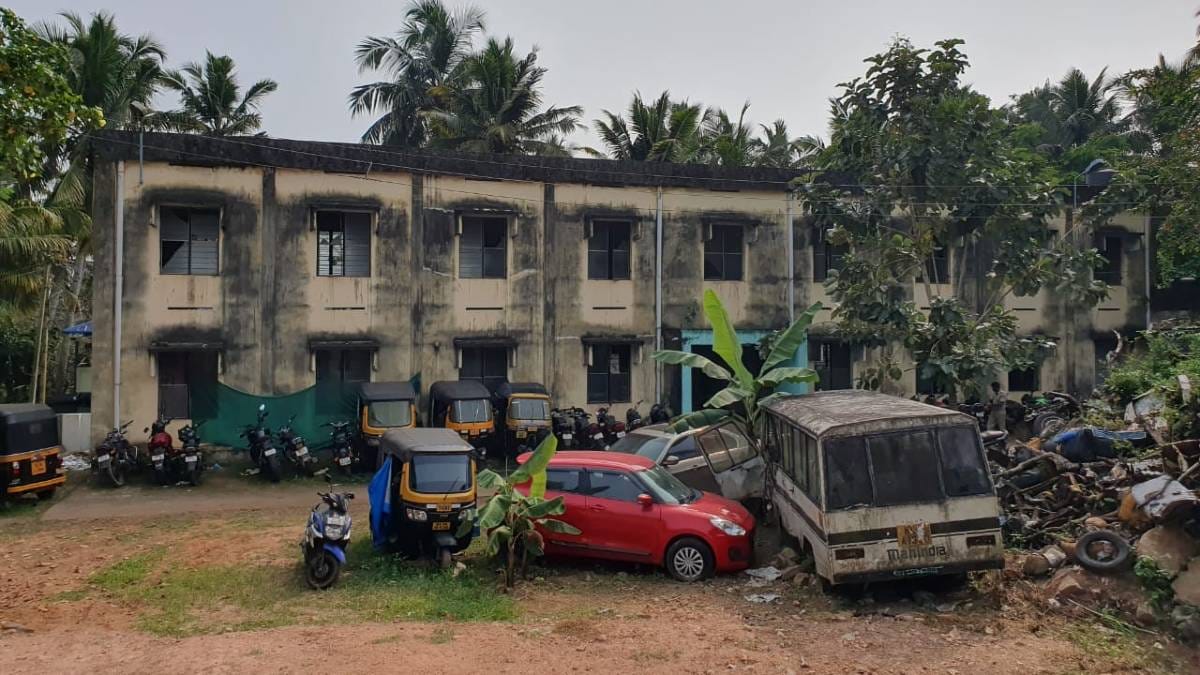 The police station that was vandalised | Photo: Sharan Poovanna | ThePrint