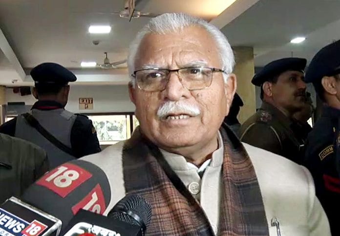 File photo of Manohar Lal Khattar | ANI