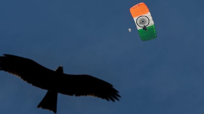Para Jumpers team performing during 75th Army Day celebrations at MEG and Centre in Bengaluru | Suraj Singh Bisht | ThePrint