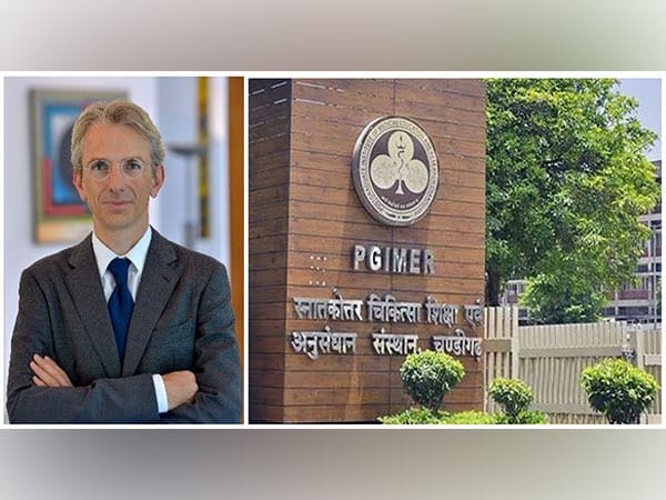 French envoy Emmanuel Lenain visits PGIMER Chandigarh, designed by architect Le Corbusier