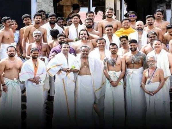 Indian cricket team members visit Thiruvananthapuram temple ahead of ODI against Sri Lanka 