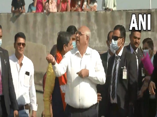 Gujarat CM Bhupendra Patel celebrates Sankranti festival by flying kites in Ahmedabad