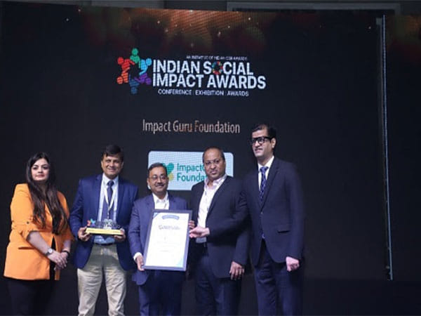 Impact Guru Foundation recognized as one of the 'Top 20 best NGOs of the year 2023' at the Indian Social Impact Awards