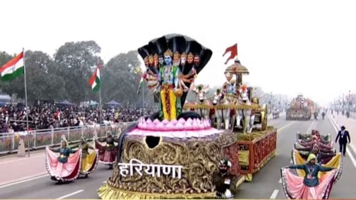 Haryana's tableau draws its theme drawn from the epic Mahabharata and Bhagavad Gita | DD News