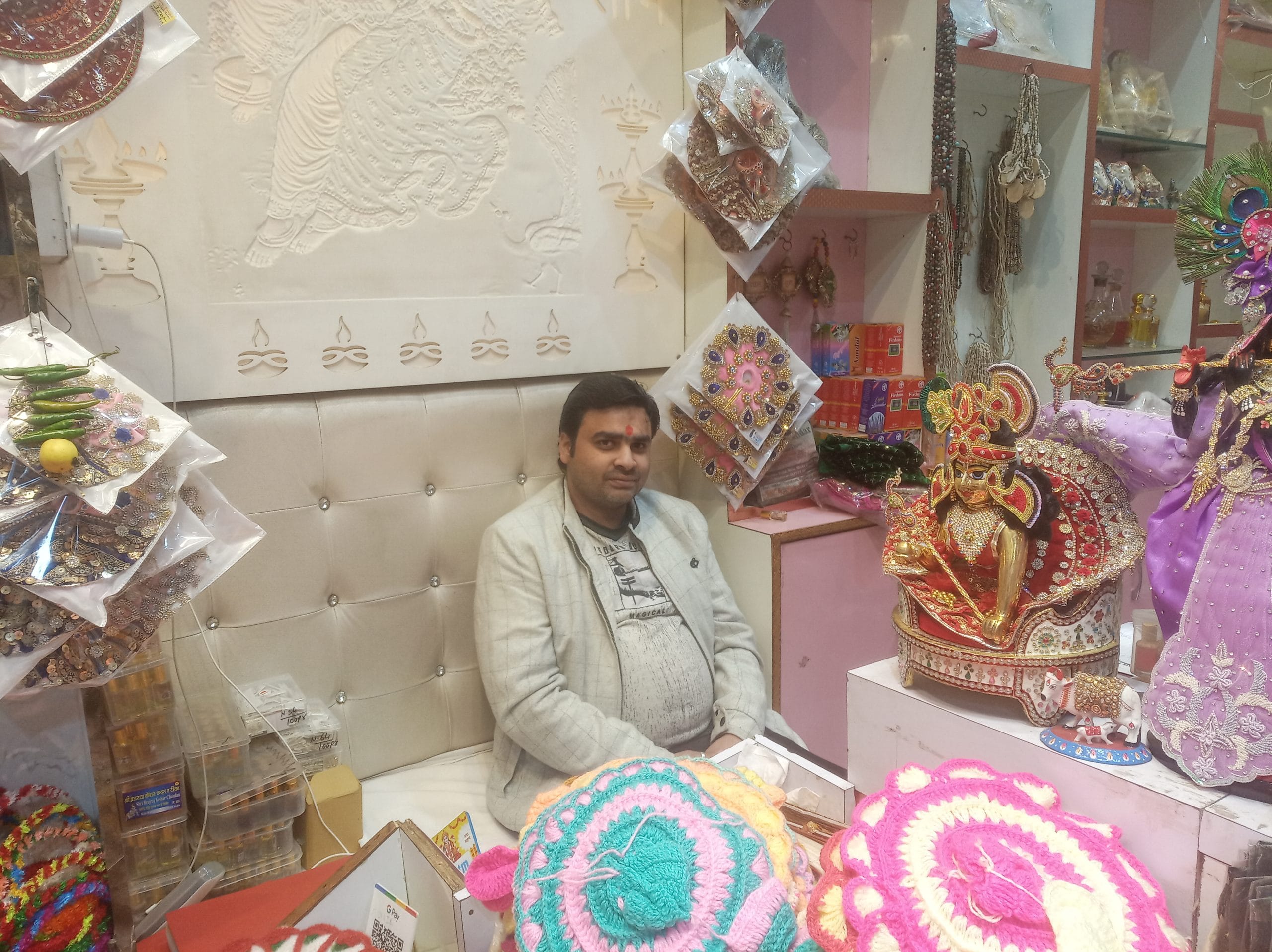 Sunil Kumar Agarwal runs a shop in the Biharipura area | Photo: Krishan Murari | The Print