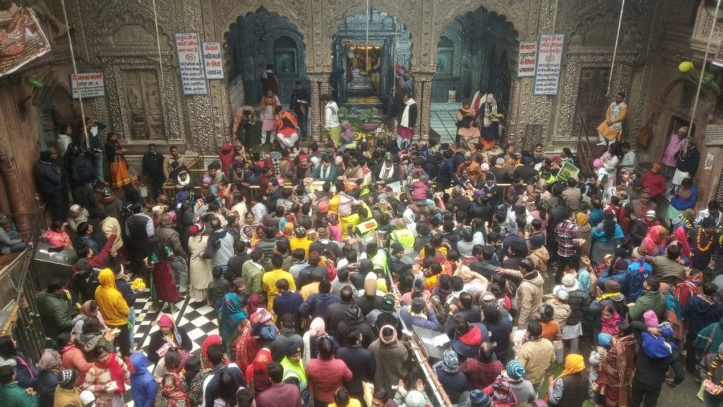 Devotees in Bankey Bihari temple, Vrindavan | Photo: Krishan Murari | The Print