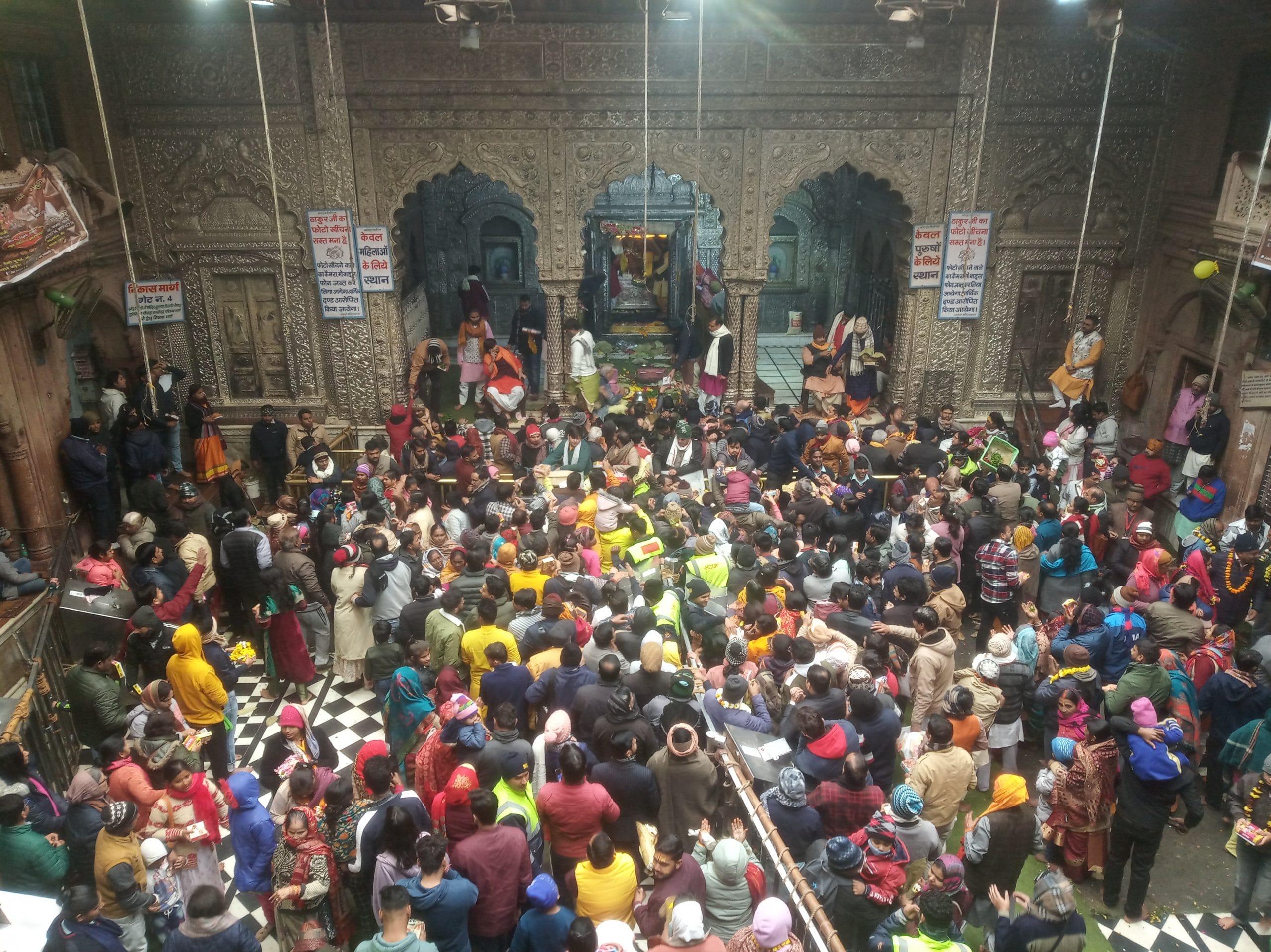 Devotees in Bankey Bihari temple, Vrindavan | Photo: Krishan Murari | The Print