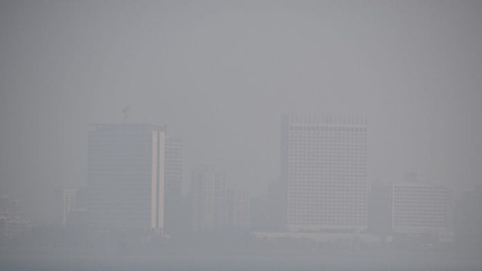Layer of air pollution engulfing Nariman point in Mumbai | Representative image | ANI file photo