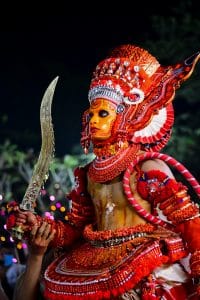 Theyyam, Shagil Kannur, c. 2021. Image courtesy of Wikimedia Commons.