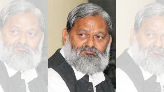 File photo of Anil Vij | www.haryanacmoffice.gov.in
