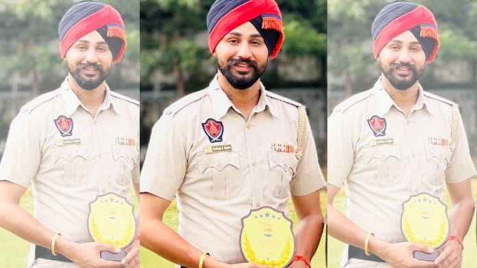 File photo of constable Kuldeep Singh Bajwa | Twitter | @BhagwantMann