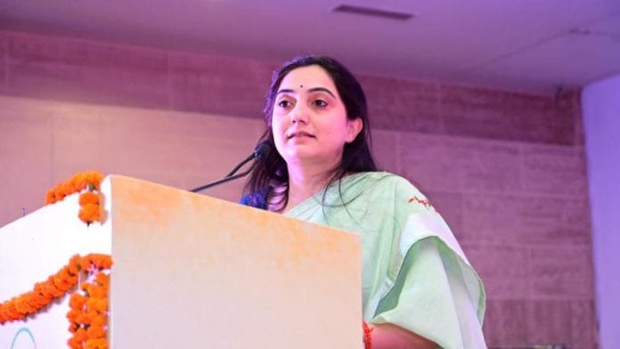 File photo of former BJP spokesperson Nupur Sharma | Twitter/@MrsGandhi
