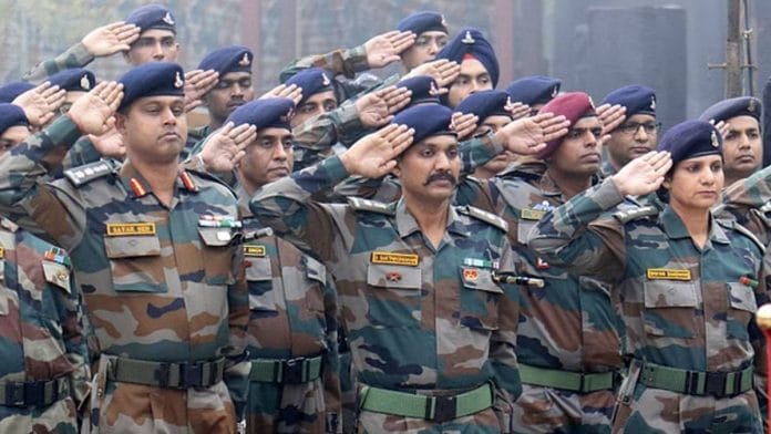 File photo of Indian Army personnel paying tribute to martyred Armed Forces personnel on the occasion of 'Vijay Diwas’ | Photo: ANI