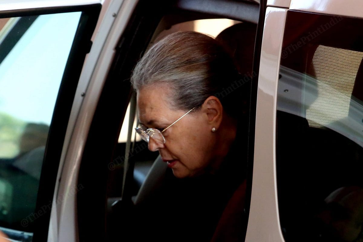 Former Congress president Sonia Gandhi arrives at Parliament | Praveen Jain | ThePrint