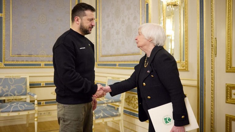 Janet Yellen in surprise visit to Kyiv to reaffirm US economic aid to bolster Ukraine’s war effort