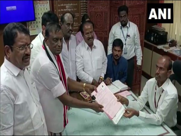 AIADMK's candidate KS Thennarasu files nomination for Erode East by-election