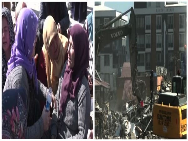 Turkey earthquake: Women weep in Gaziantep, as their loved ones trapped under rubble