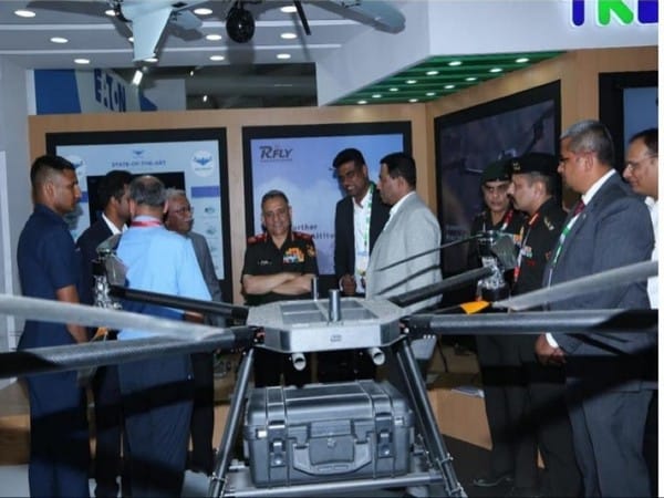 CDS General Anil Chauhan visits pavilions of domestic defence firms at Aero India