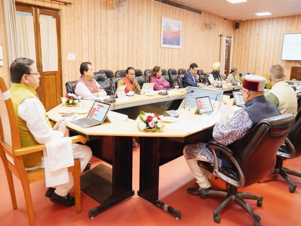 Uttarakhand CM Dhami attends state cabinet meeting in Dehradun
