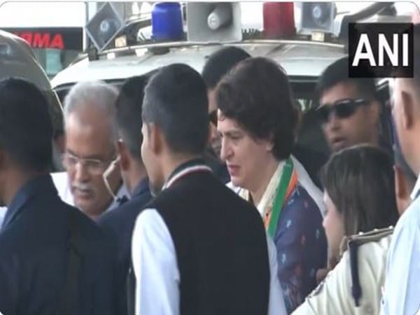 Priyanka Gandhi arrives in Raipur to attend Congress' 85th plenary session