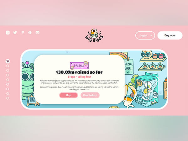 What does Big Eyes have to say throughout its USD 30M presale journey? 