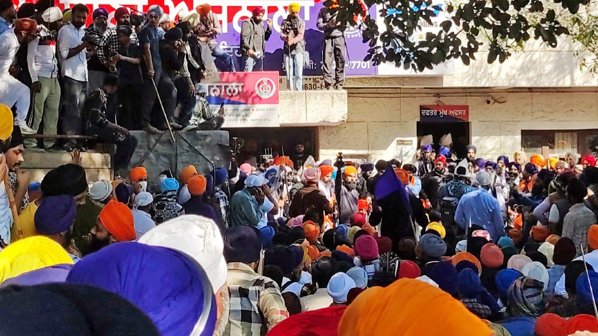 Amritpal Singh's supporters storm Ajnala police station Thursday | ANI