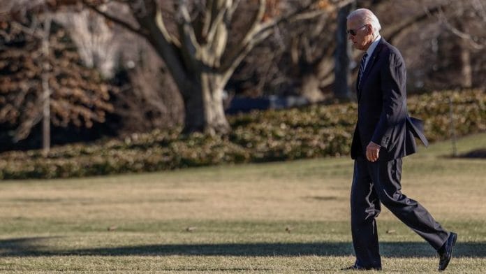 US President Joe Biden walks to the White House after arriving on Marine One following a trip to Baltimore, Maryland, in Washington on 30 January, 2023 | Reuters