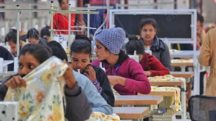 Local women's working at the Gokaldas Factory in Acharpura | Praveen Jain, ThePrint