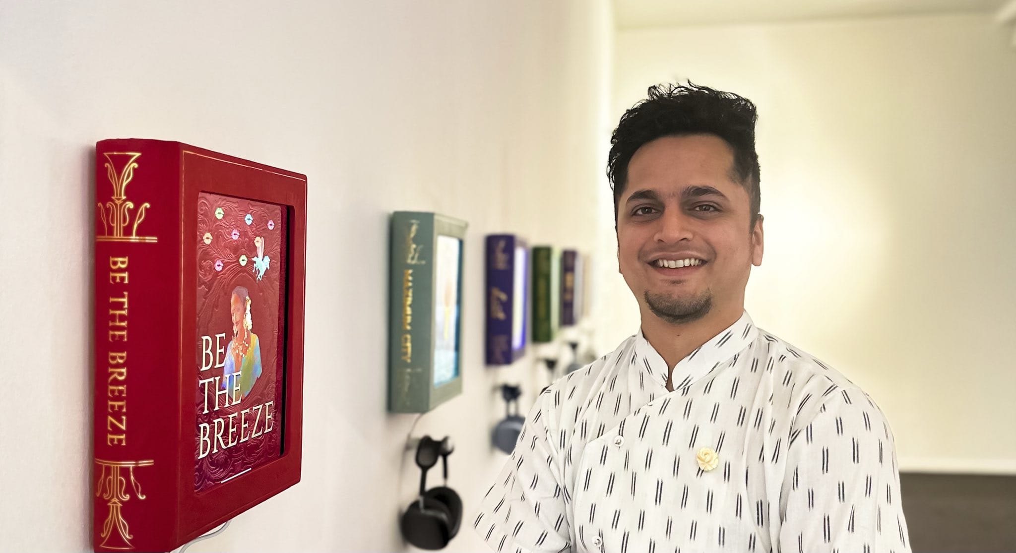 Gaurav Ogle, artist and writer, at India Art Fair 2023 | Theres Sudeep/ThePrint