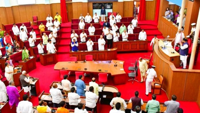File photo of Odisha CM Naveen Patnaik addressing legislative assembly | Twitter @Naveen_Odisha