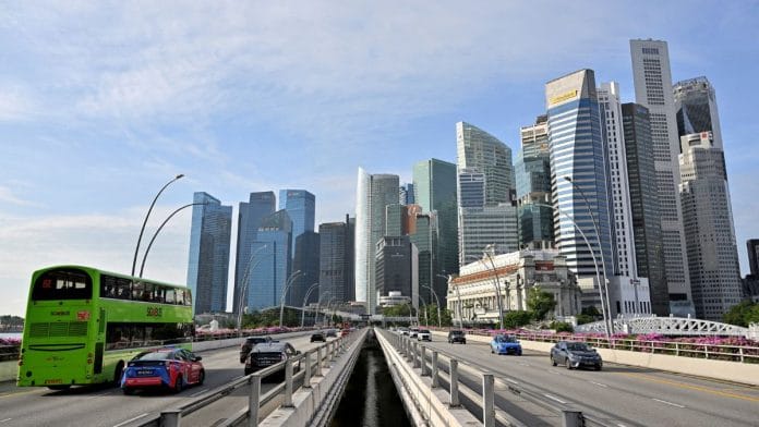 FILE PHOTO: View of the skyline in Singapore January 27, 2023. REUTERS/Caroline Chia