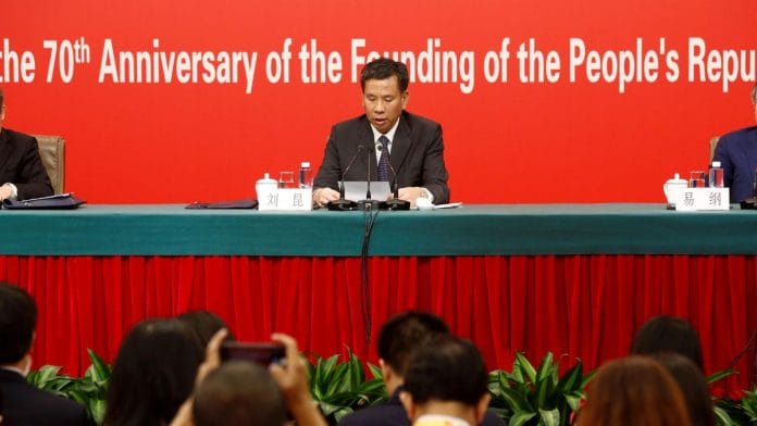 File photo of Chinese Finance Minister Liu Kun | ANI