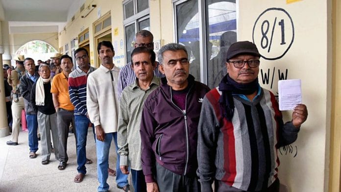 Untitled design - 2023-02-25T142003.396 Voters wait in the queue to cast their votes for the Tripura Assembly Elections 2023, in Agartala on 16 February, 2023 | ANI