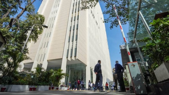 BBC office building, where a survey operation is being conducted by Income Tax Department officials as part of a tax evasion investigation, at KG Marg in New Delhi, on 14 February 2023 | PTI