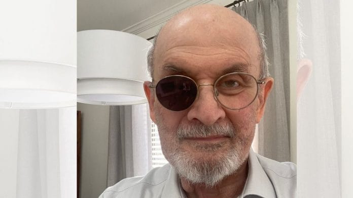 Salman Rushdie was blinded in his right eye and his left hand was badly injured by the stabbing | Twitter/@SalmanRushdie