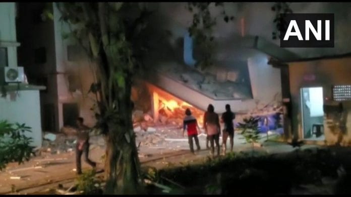 The blast occurred at the Pharma company in Sarigam GIDC around 11 pm, on 27 February 2023 | Twitter/@ANI