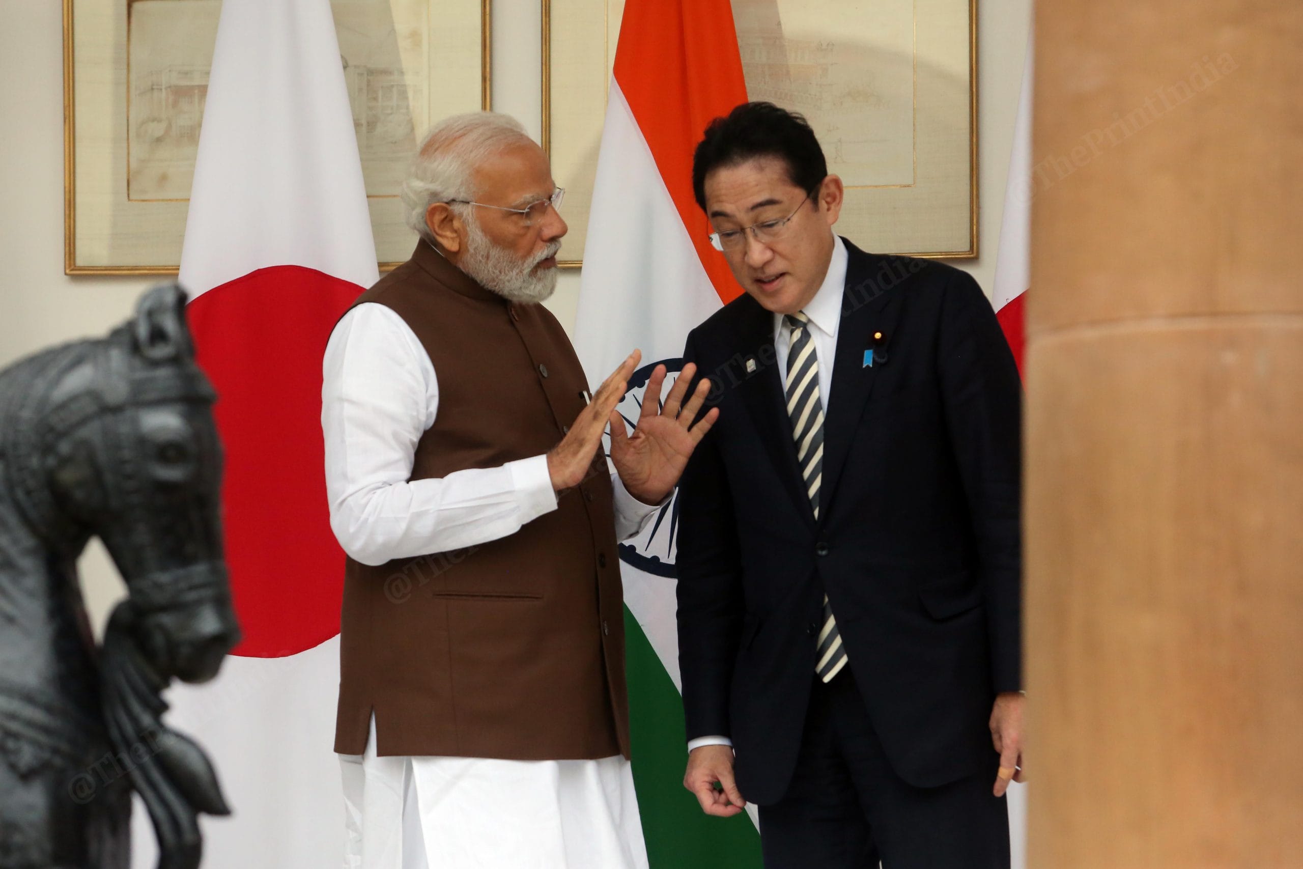Kishida listens intently to PM Modi | Photo: Praveen Jain | ThePrint