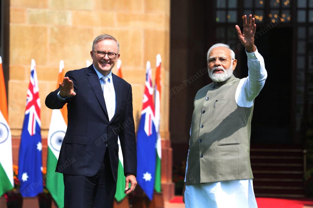 PM Modi and Anthony Albanese at Hyderabad House | Photo: Praveen Jain | ThePrint