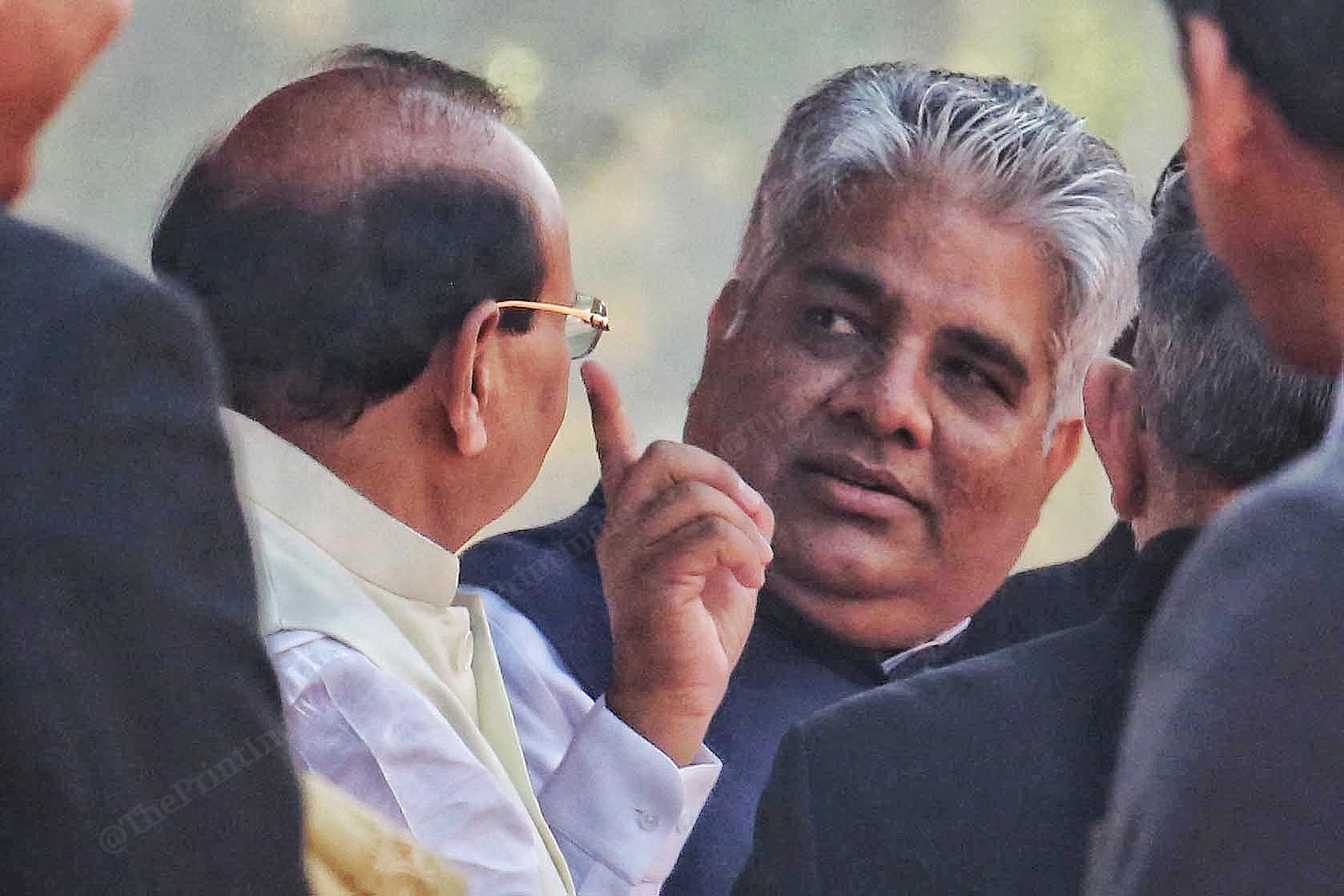  Lieutenant Governor of Delhi Vinai Kumar Saxena with Cabinet minister Bhupender Yadav | Photo: Praveen Jain | ThePrint