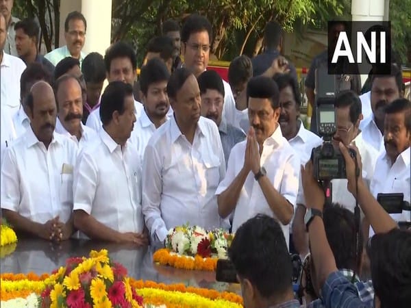 MK Stalin pays floral tribute to former chief ministers M Karunanidhi, CN Annadurai