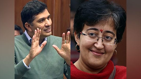 AAP legislators Saurabh Bhardwaj, Atishi | Photo ANI