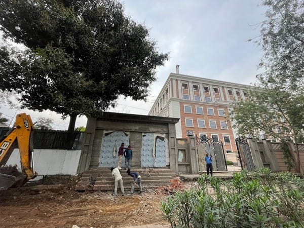 Delhi: PWD razes stairs of under-construction Congress HQ citing 'encroachment'