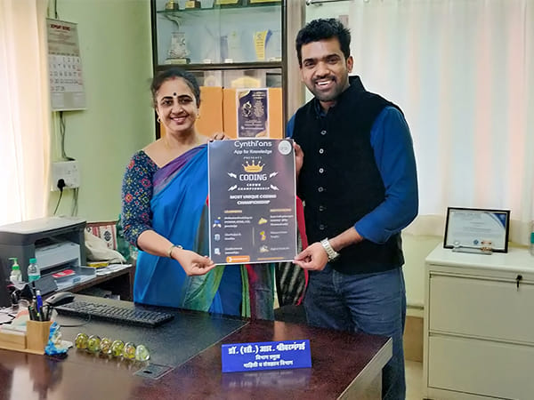 Cynthi'ans App Coding Championship inaugurated by Dr Srivaramangai Ramanujam, Head (University Department of IT), University of Mumbai